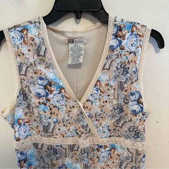 Faded Glory Vintage 90s Mesh Floral Dress - Picture 3 of 4